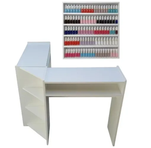 Mesa de mail design com suporte de esmalte
