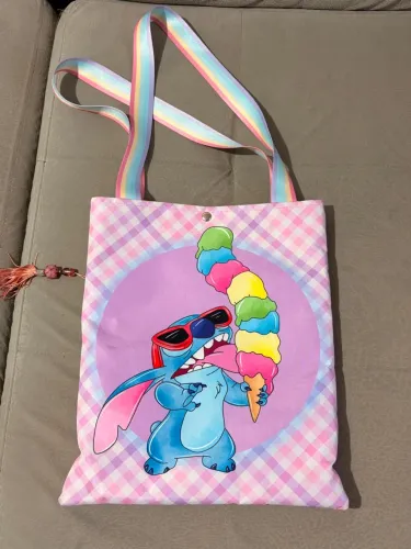 Bolsa Stitch tecido colorida