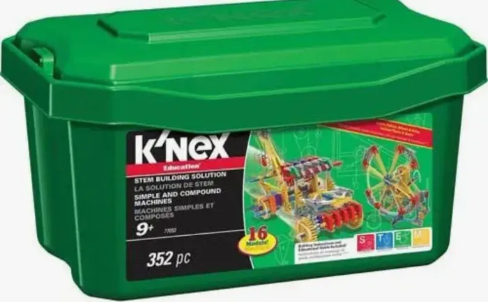 Knex Kit 352pcs 16 projetos, Kit Robótica Estrutural Mecanismos Simples e Complexos 9+