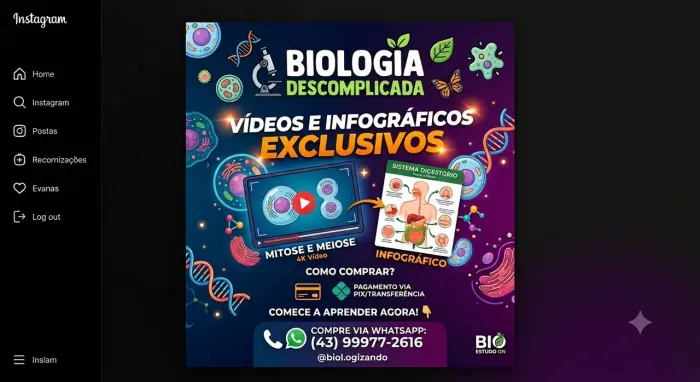 Info materiais de ciências e biologia