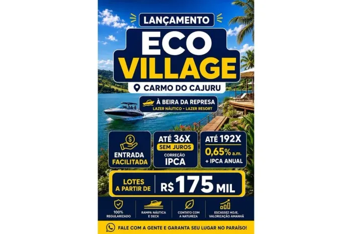 Lote na Represa de Carmo do Cajuru a partir de R$ 175 mil | Eco Village