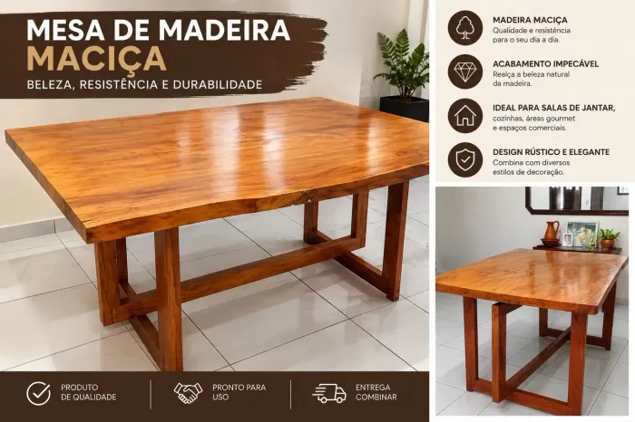 Mesa madeira castanheira