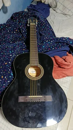 Violão Gianinni GS-15 BK + palhetas + capotraste