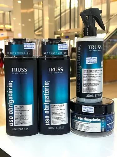 Shampoo e condicionador e máscara e Leave in truss profissional