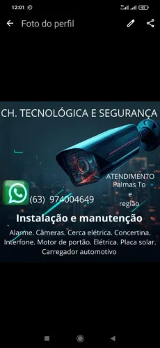 Câmera de segurança e cerca elétrica 