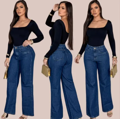 CALÇA WIDE LEG FEMININA