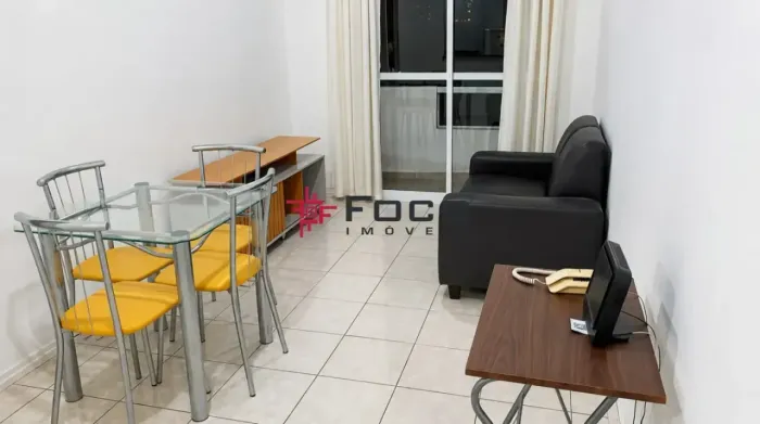 Apartamento 50m² - 01 Quarto - 01 Banheiro - 01 Vaga - Mobiliado - Bairro Centro - SJC