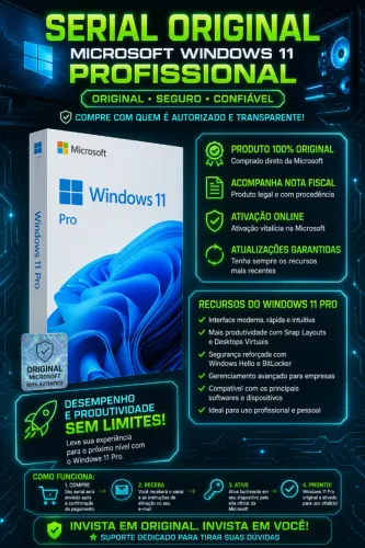 Chave Original Microsoft Windows 11 PRO
