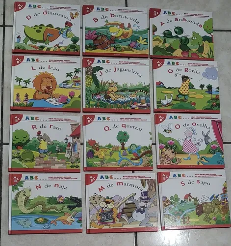 Coleção livros infantil ABC 12 unidades