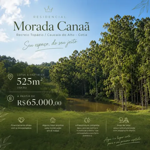 Terrenos em Caucaia do Alto com financiamento direto