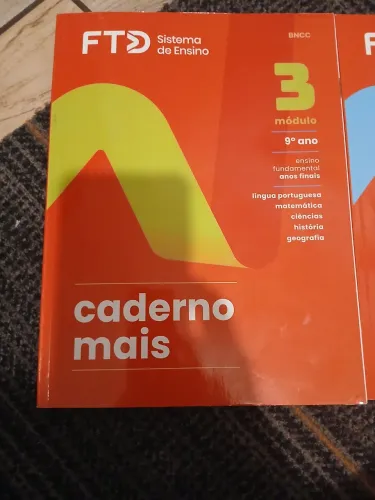 Livro caderno mais FTD módulo 3 e módulo 4, 9° Ano
