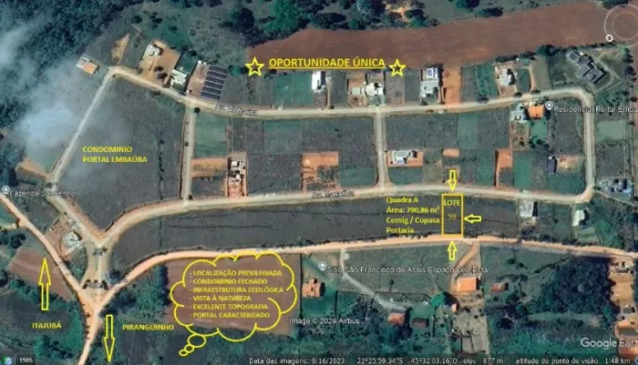 Lote à venda - Residencial Portal Embaúba - Piranguinho MG