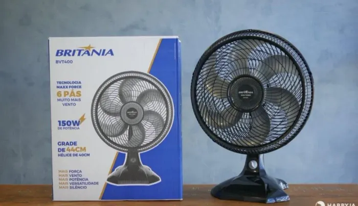 Ventilador de Mesa Britânia 40cm BVT400 150W Preto