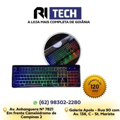 Teclado Gamer RGB Knup TE130 Madset USB ABNT2 para PC e Notebook
