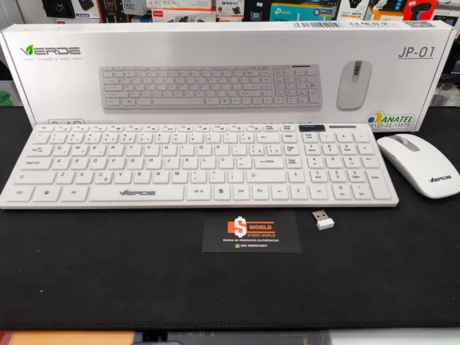Kit Teclado sem Fio + Mouse sem Fio (Pilha) - Loja Store World
