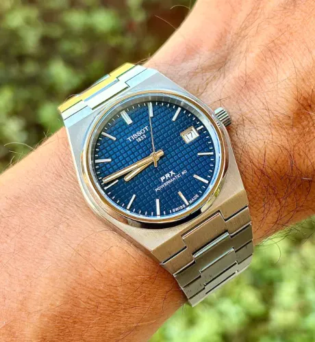RELÓGIO TISSOT 38MM PRX TITÂNIO AZUL