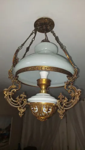 Lustre Vitoriano Colonial Ouro Velho1950 vintage