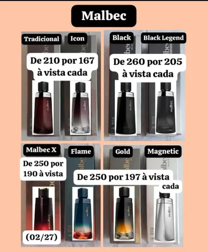 Malbec a partir de 167. Valores no anúncio.