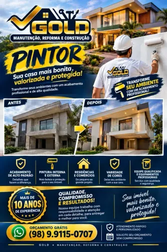 PINTOR EMPRESA GOLD REFORMAS E CONSTRUÇÃO