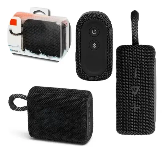 Caixa De Som PRETO Go3 Bluetooth Portátil Bateria Longa Duração