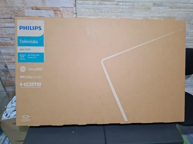 Smart TV Philips 50 polegadas 4k nova zero lavrada garantia de 1 ano
