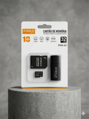 KIT DADOS CARTÃO DE MEMÓRIA 32GB