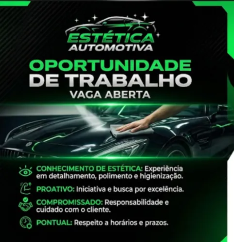 VAGA EM ESTÉTICA AUTOMOTIVA