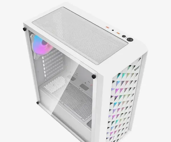 Gabinete para pc Gamer Darkflash 351 já com cooler RGB Branco