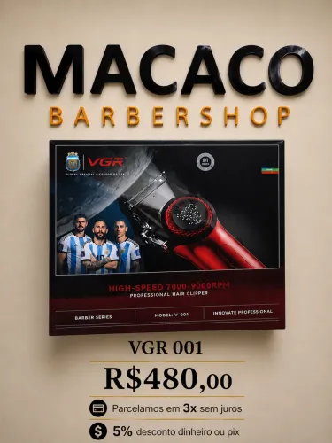 Máquina De Cortar Cabelo 9000rpm Vgr-001 Vermelha Cor Vermelho