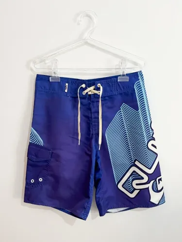 Short Infantil Masculino Quiksilver Original Azul Estampado
