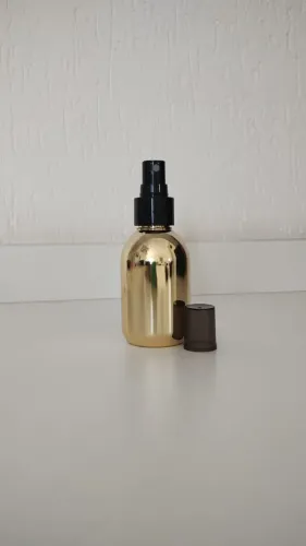 10 Frascos Pet Dourados 100ml Com Válvula Spray