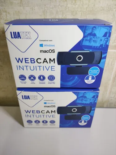 Vendo webcam Full HD, produto com resolução 1080 pixels (2.0 MP)