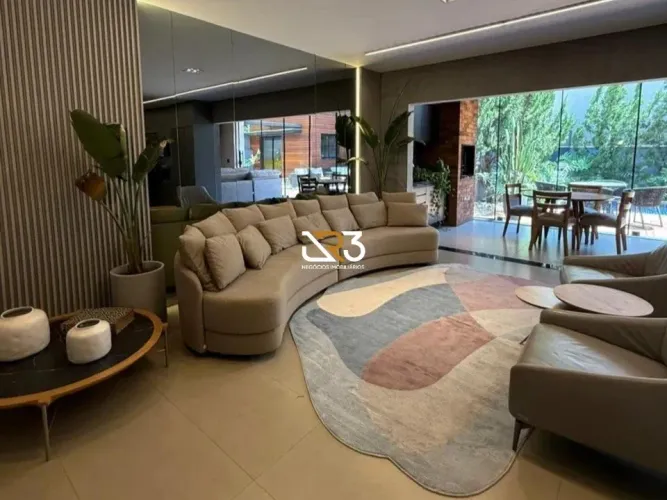Casa mobiliada para alugar no Royal Forest - 3 suítes, piscina, escritório, 228,90m², 4 va