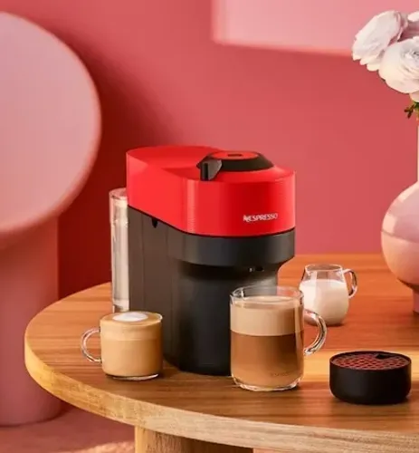 Cafeteira Nespresso Vertuo POP Vermelho Pimenta para Café Espresso Manual - GCV2BR - 110V