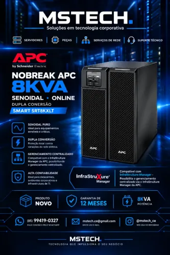 Nobreak Apc 8kva Senoidal, Online, Dupla Conersão, Smart Srt8kxlt