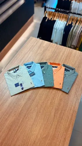 Camisa Social polo Ralph Xadrez e básicas