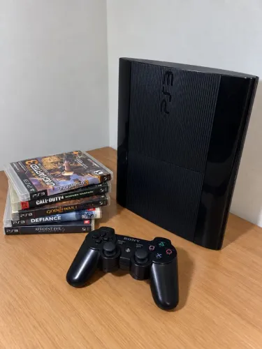 PLAYSTATION 3 DESBLOQUEADO + CONTROLE + 5 JOGOS