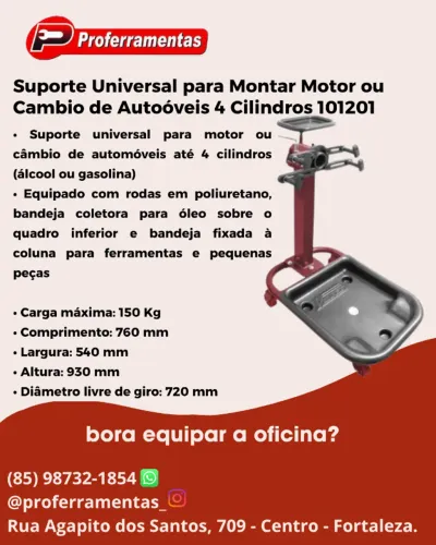 SUPORTE P/ FIXACAO MOTOR ATE 4 CILS.