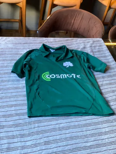 Camisa Panathinaikos FC Grecia Verde Cosmote Tam 12 Anos Veste P