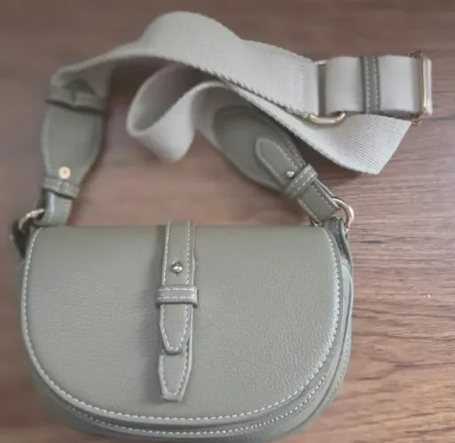 Bolsa Zara Tiracolo Bege/Taupe - Nova