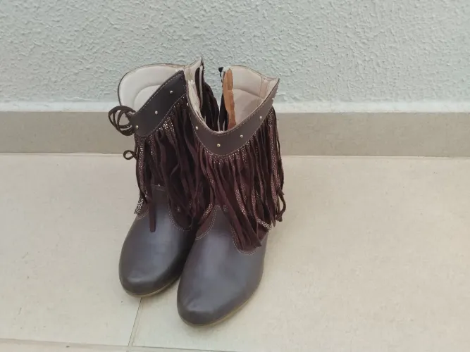Bota Country Infantil Feminina com Franja 34
