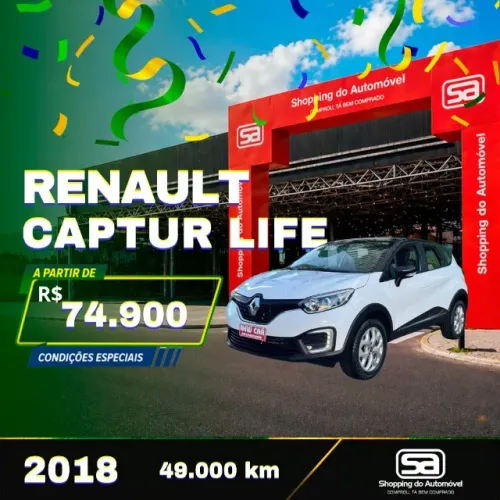 Renault Captur Life 1.6 16V Flex 5P Aut. 2018