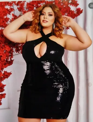 Vestido com brilho Plus Size