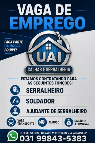 Vaga de emprego para metalúrgica