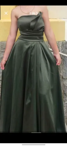 Vestido de madrinha - Verde oliva