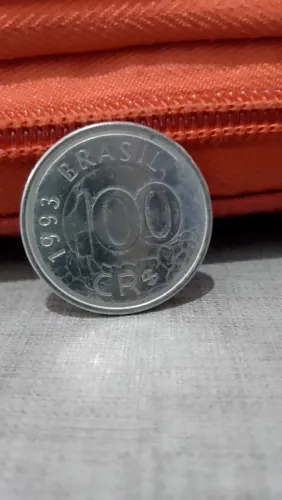 Moeda 100 Cruzeiros Reais Lobo Guará