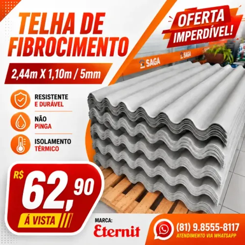 Eternit 2,44m x 1,10m / 5mm (Marca : Eternit)