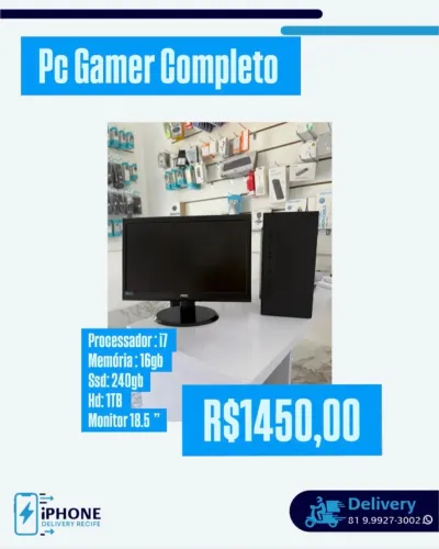 PC Gamer Core i7 (Oportunidade) Loja Física Recife