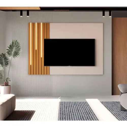 Painel Boto 180cm para Tv Até 70 Polegadas Ripado com Led _ pronta entrega