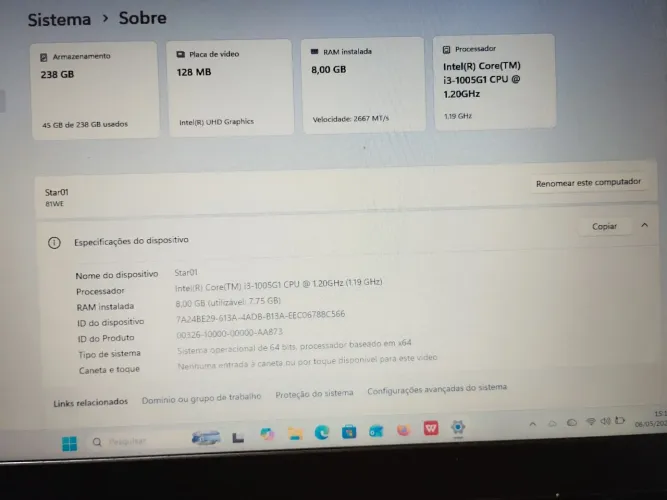Notebook Semi-novo i3 10geração!